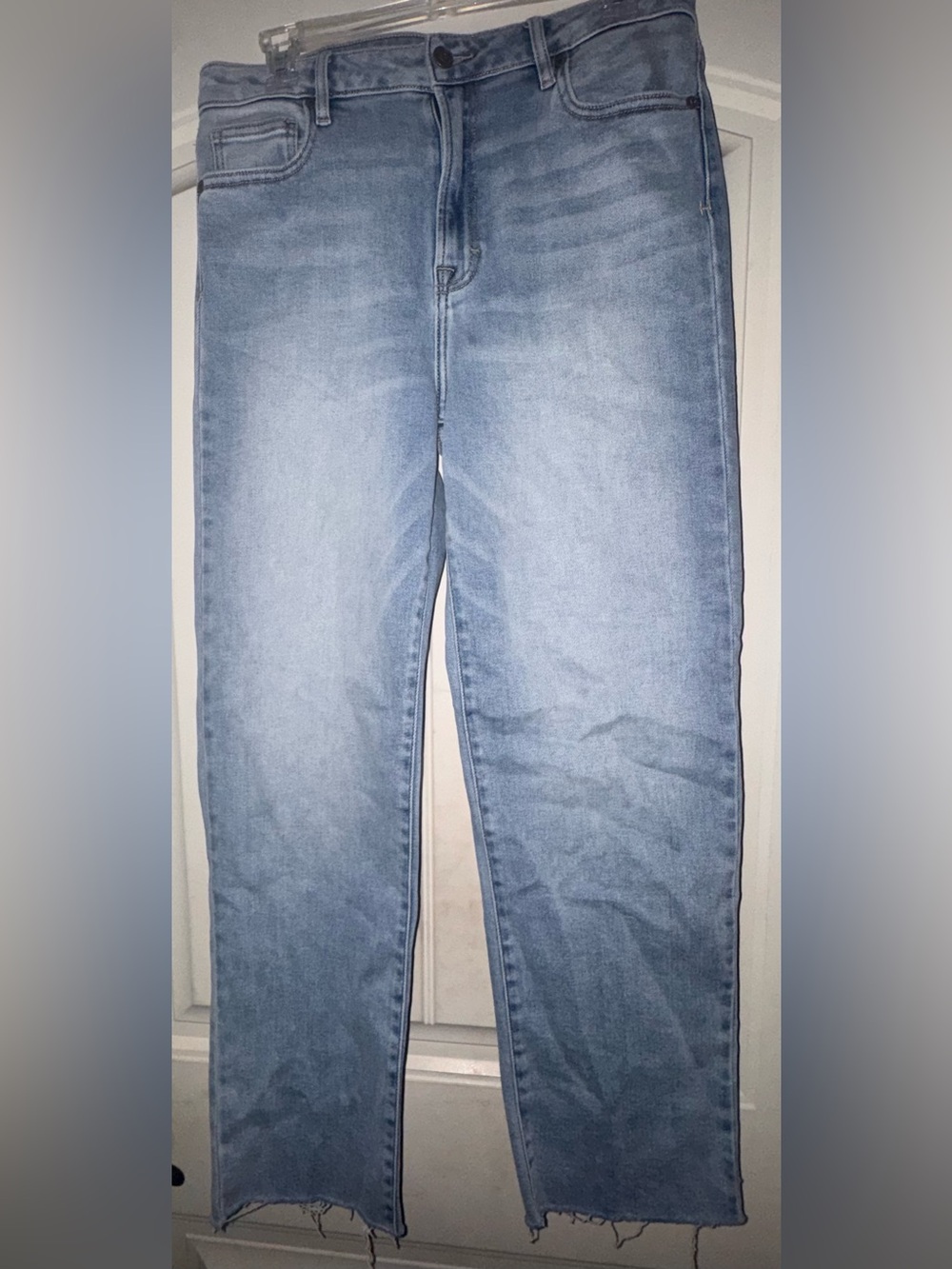 Light Blue Cropped Ankle Jeans - Hidden Jeans